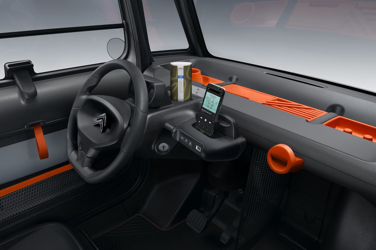 Intérieur de la Citroën Ami électrique